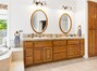 Primary bath with double sinks.