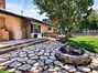Fire pit and flag stone