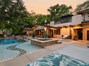 Pool has a hot tub and cool plunge