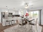 Kitchen open concept with dining bar & open to dining room area