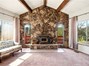 Beautiful stone wood burning stove