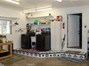 Interior attached garage laundry space