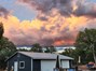 Sunset over detached converted garage