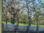 Custom hand-painted purple mountain fence