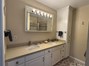 Primary 3/4 bath with double vanity