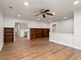 Living room and black walnut book shelves