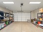 Finished garage with belt-drive 'quiet' door opener