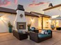 Courtyard with fireplace