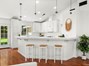 Breakfast bar in kitchen.