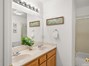 Guest bath with dual vanity sinks