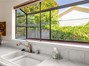 Garden window above kitchen sink.